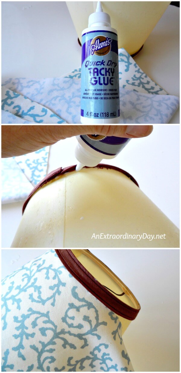 Upcycle an old lampshade with tips from this tutorial at AnExtraordinaryDay.net