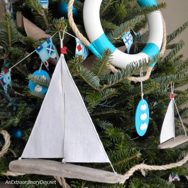 How to Make Easy Sailboat Christmas  Ornaments  An 