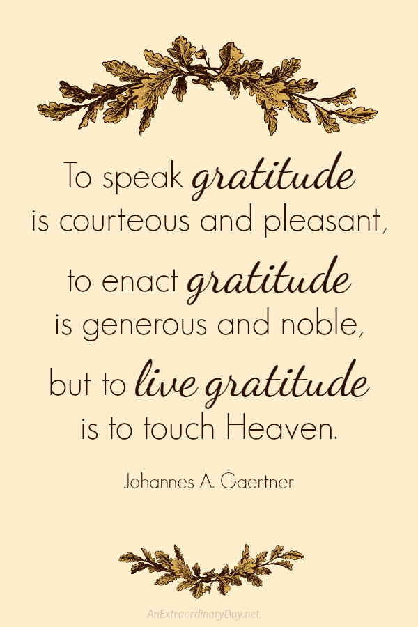 A Thanksgiving FREE 8x10 Printable QUOTE reminding us to LIVE Gratitude. Download, print, and frame for your Thanksgiving buffet or use in a fall vignette... available HERE...