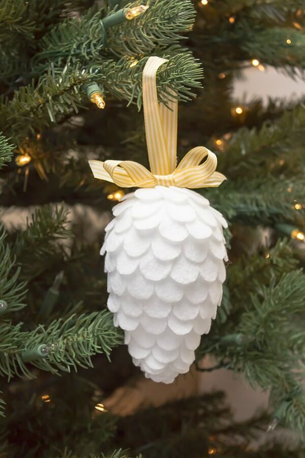 Faux Pine cone Felt Ornament by Pastels & Macrons 