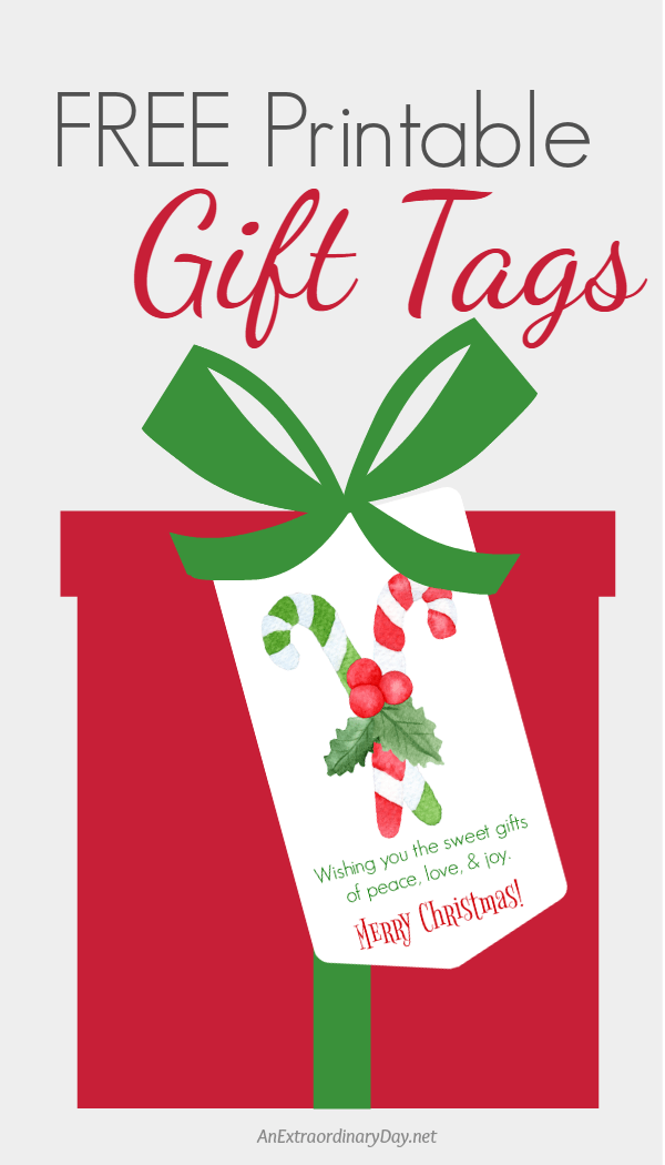 Download your FREE Printable Christmas Peace, Love & Joy Gift Tags...