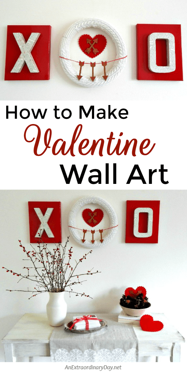 How to make Valentine Wall Artfor Less Using Mailing Boxes & Recycled Items 