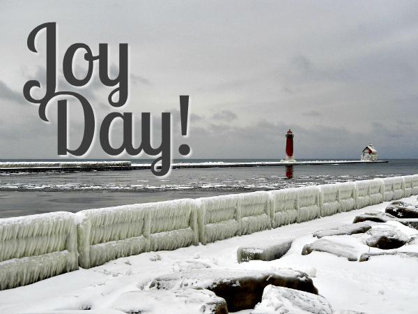 JoyDay!- Devotional meditation on loving difficult people - Frozen channel going out to Lake Michigan - AnExtraodinaryDay.net