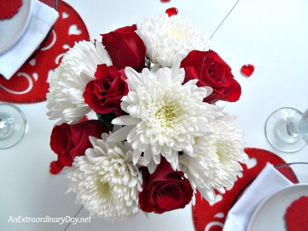 Create an easy tablescape for Valentine's Day 