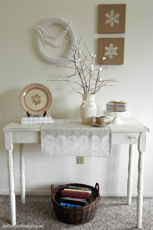 Thoughts on Homemaking and an Inexpensive Wintry Vignette