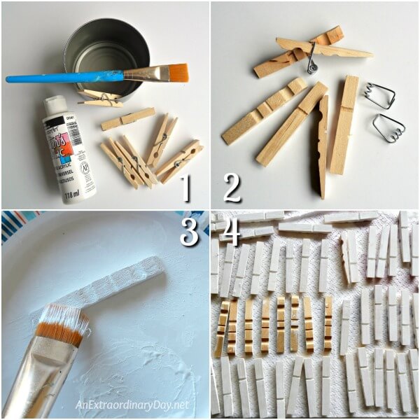 Making clothespin picket fence - tutorial 