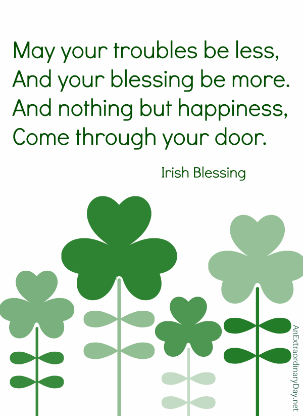 Download (for personal use) this Irish Blessing Printable