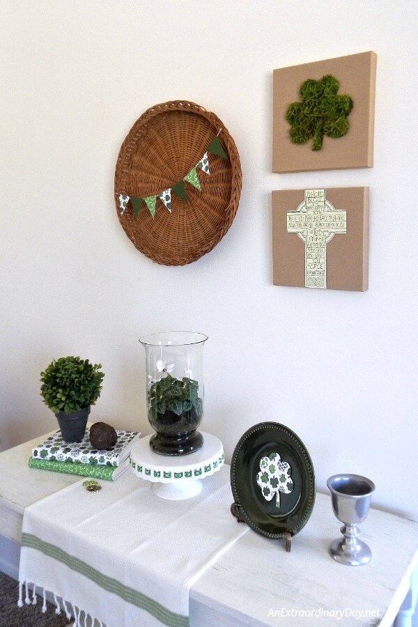 St. Patrick's Day Vignette - Simple & Easy Ideas for Adding a Pinch of Green to Your Home Decor