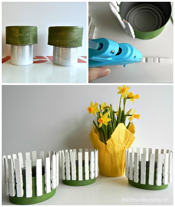 Tutorial - create a picket fence container from a tuna can