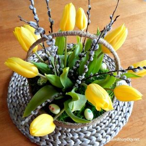 Beautiful DIY Tulip Flower Basket TUTORIAL