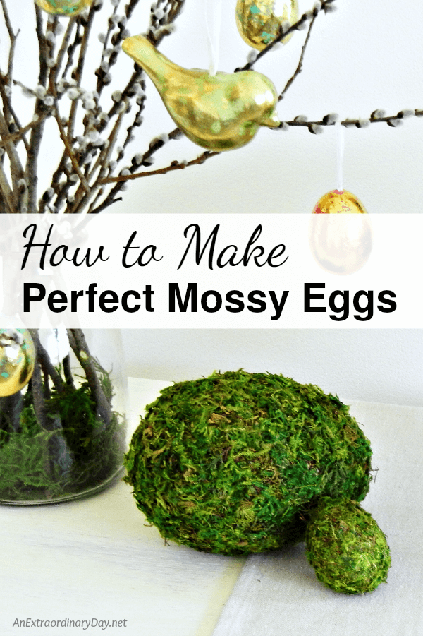 How to Make Perfect Mossy Eggs for your Spring and Easter Home Decor 