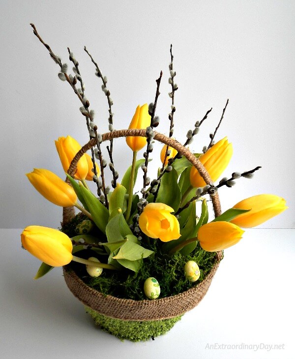 How to Make a Stunning Tulip Arrangement in a Basket 
