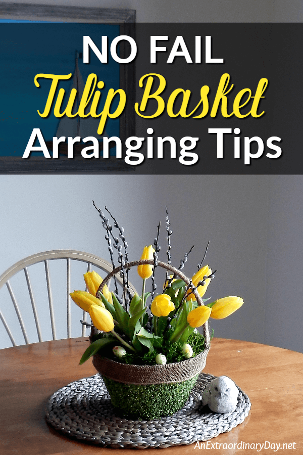 It's EASY! How to Arrange Tulips in a Basket for Spring Home Decor - Flower Arranging Tips YOU CAN DO!