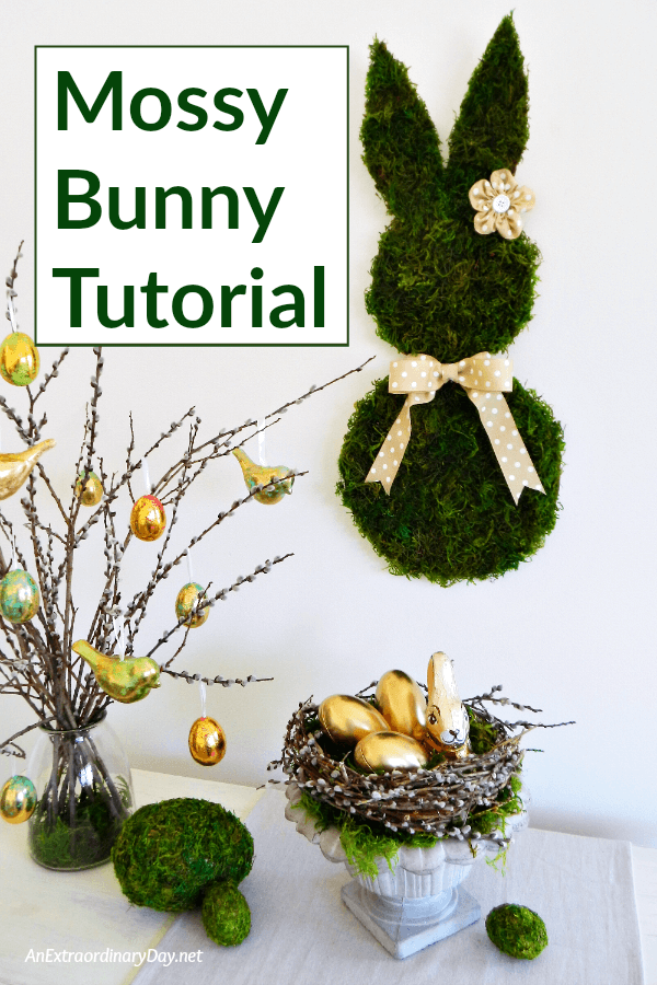 EASY Mossy Bunny Tutorial ~ Create Easter Wall Art for Your Home Decor 