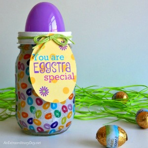 Take Time to Make an Eggstra Special Easter Mason Jar They will Love