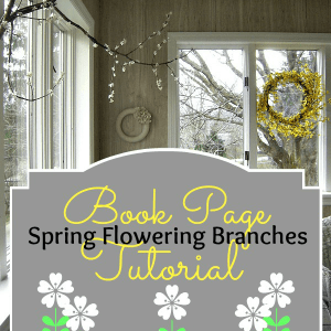 Create Book Page Spring Flowering Branches Tutorial