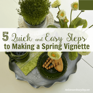 Quick and Easy Steps to Making a Sprint Vignette - Tray of Green Spring Vignette