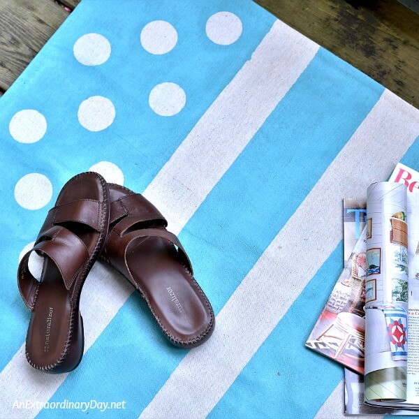 How To Make A Painted Canvas Floor Cloth Rug Fun Whimsical Too