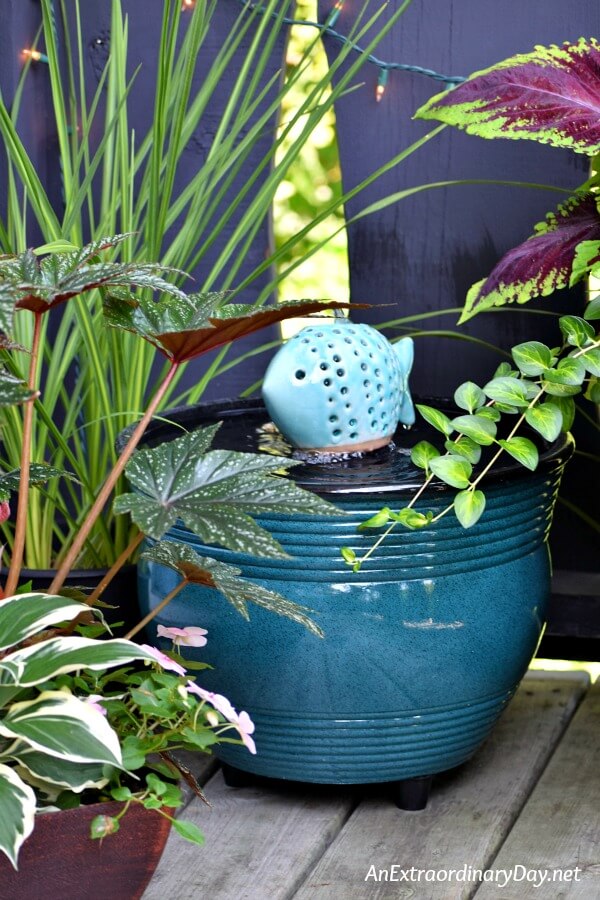Turn your balcony into an oasis for summer with a simple water fountain