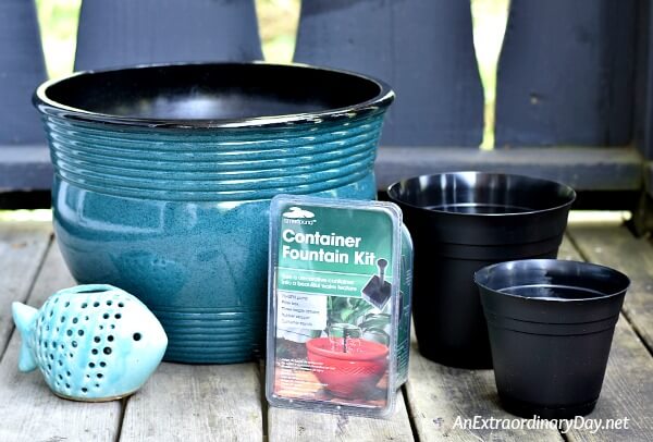 Using a container fountain kit is a quick and easy way to enjoy a simple water feature in less than 2 hours 
