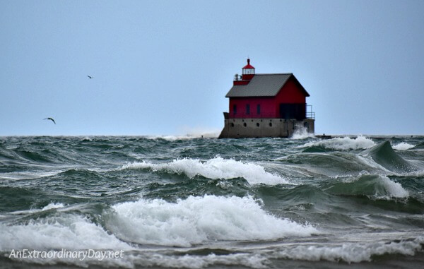 How To Find Peace In The Waves Of Life JoyDay! - Lake Michigan - Grand Haven Lighthouse 