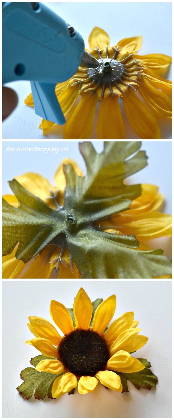 How to Make Cheap Sunflower Napkin Rings that look Expensive