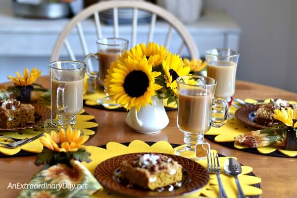Set a pretty table and invite a few friends for a simple and informal breakfast tea this weekend