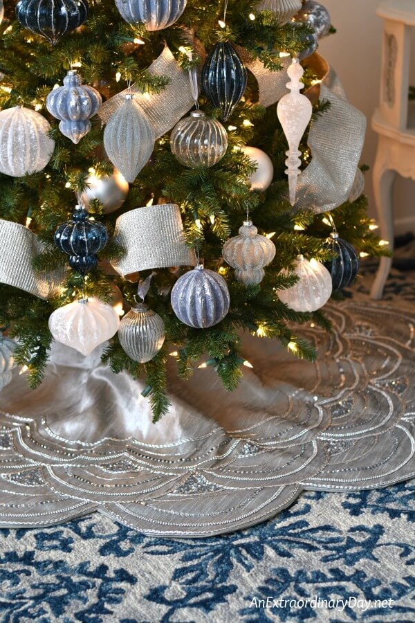 Navy Blue And Silver Christmas Tree Decorations Christmas Decorations 2021 