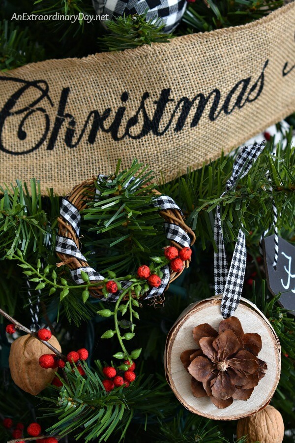 Handmade Christmas Decorations are Perfect for the Natural Rustic Farmhouse Style Christmas Tree You Want