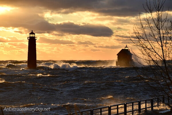 Looking for peace in the midst of life's giant waves Lake Michigan