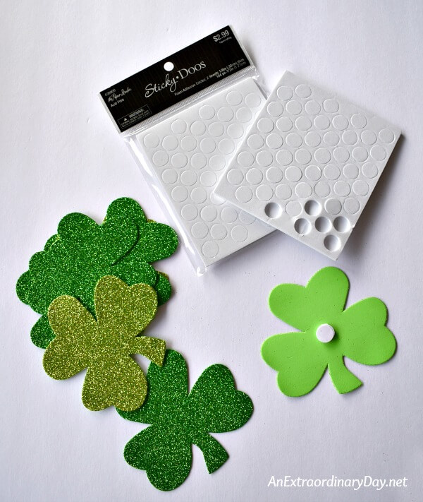Shamrocks and 3D Pop-up Dots Supplies for St. Patrick's Day Decor - AnExtraordinaryDay.net