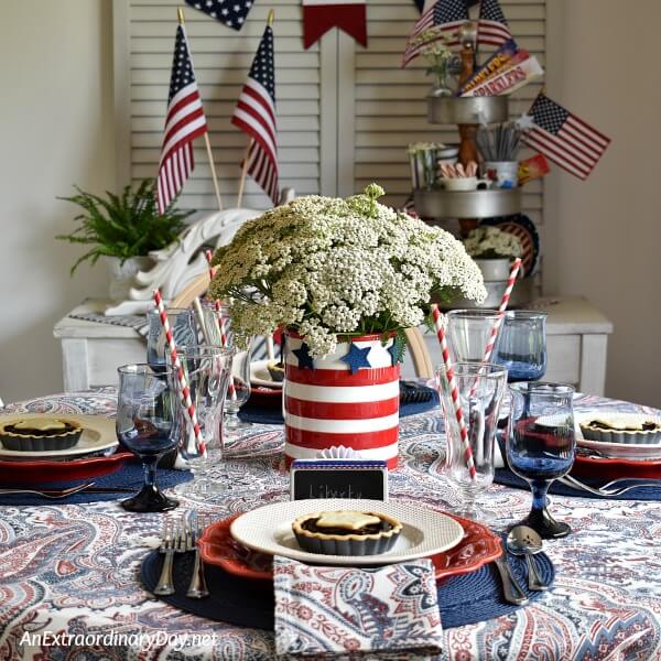 How To Set A Simple But Stunning 4th Of July Table - AnExtraordinaryDay.net