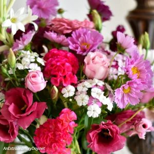 Pink Floral Bouquet - Inspirational Devotional What will they think of me - AnExtraordinaryDay.net
