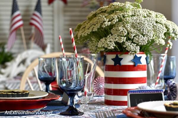 Simply and Stunning Fourth of July Tablescape - AnExtraordinaryDay.net